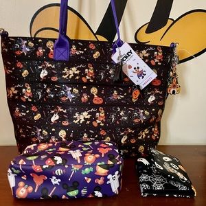 NWT Disney Harvey’s Halloween tote w/bonus cosmetic bag and wallet